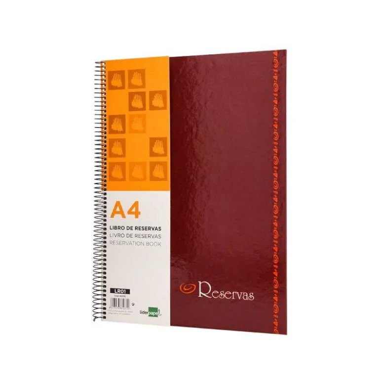 Libro de reservas. Tapa Carton.80 hojas Din A4