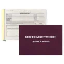 LIBRO LIDERPAPEL SUBCONTRATACION FOLIO JUEGO DE 10 HOJAS AUTOCOPIATIVAS