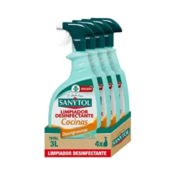 LIMPIADOR DESINFECTANTE SANYTOL PARA COCINAS CON PISTOLA PULVERIZADORA BOTE DE 750 ML