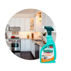 LIMPIADOR DESINFECTANTE SANYTOL PARA COCINAS CON PISTOLA PULVERIZADORA BOTE DE 750 ML