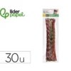 LIMPIAPIPAS DE CHENILLA LIDERPAPEL 30 CM DOS COLORES BRILLANTES SURTIDOS BOLSA DE 30 UNIDADES