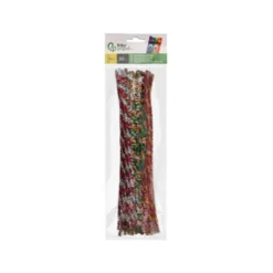 LIMPIAPIPAS DE CHENILLA LIDERPAPEL 30 CM DOS COLORES BRILLANTES SURTIDOS BOLSA DE 30 UNIDADES