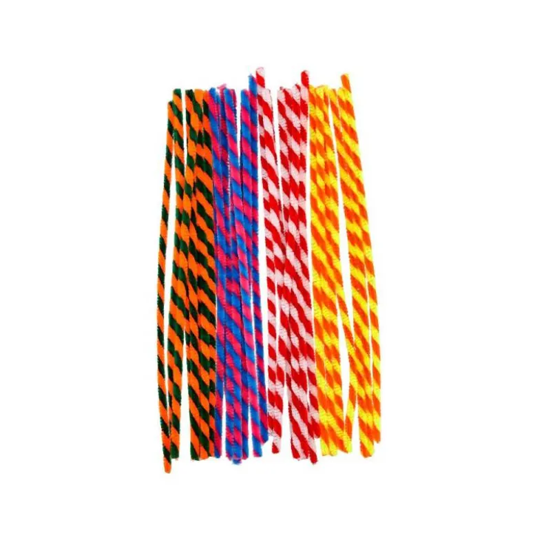 LIMPIAPIPAS DE CHENILLA LIDERPAPEL 30 CM DOS COLORES MATE SURTIDOS BOLSA DE 30 UNIDADES