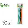 LIMPIAPIPAS DE CHENILLA LIDERPAPEL 30 CM COLORES MATE SURTIDOS BOLSA DE 30 UNIDADES