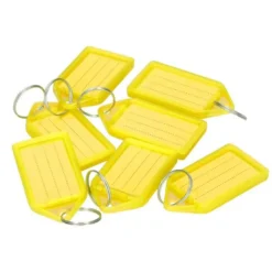 LLAVERO PORTAETIQUETAS Q-CONNECT PREMIUM COLOR AMARILLO CAJA DE 40 UNIDADES