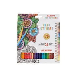 Lápices de colores alpino experience mina premium 3,3 mm caja cartón de 24 unidades colores