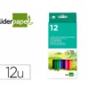 Lápices de colores Liderpapel acuarelables 12 colores
