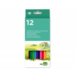 Lápices de colores Liderpapel acuarelables 12 colores