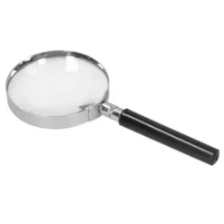 Lupa q-connect cristal aro metálico mango plástico negro 75mm