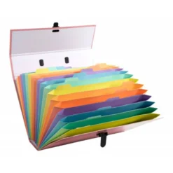 MALETIN EXACOMPTA AQUAREL CON FUELLE CARTON FORRADO 18 DEPARTAMENTOS COLORES SURTIDOS