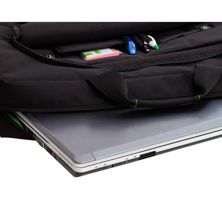 MALETIN PARA PORTATIL Q-CONNECT 17,2" NEGRO 1 ASA 2 BOLSILLOS EXTERIORES POLIETILENO RECICLADO