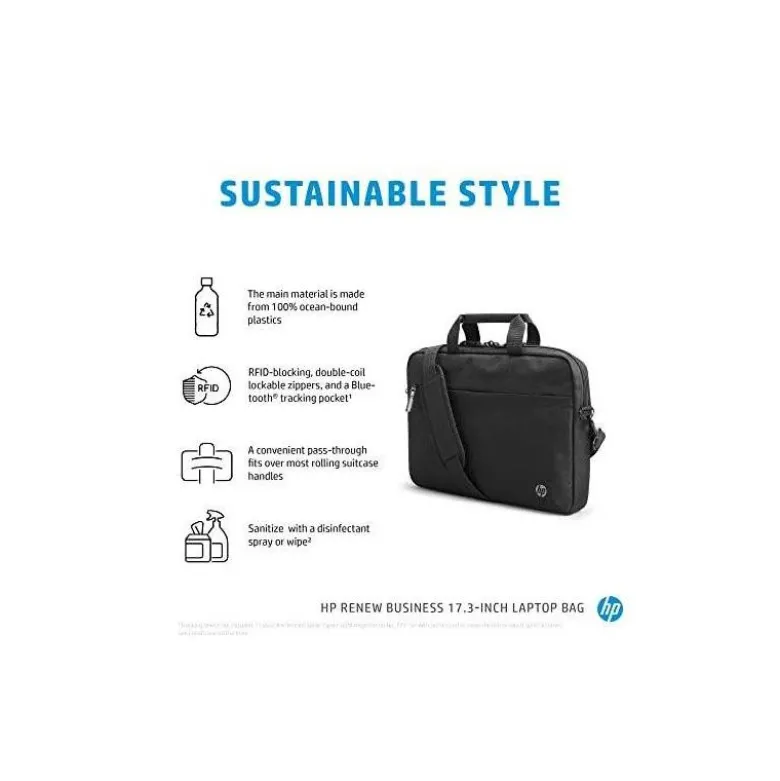 MALETIN PARA PORTATIL HP RENEW BUSINESS 17,3" COLOR NEGRO 335X50X450 MM
