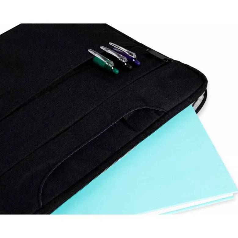MALETIN PARA PORTATIL Q-CONNECT 15,6" CON ASAS RETRACTILES CREMALLERA 3 BOLSILLOS EXTERIORES NEGRO