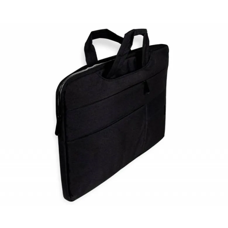 MALETIN PARA PORTATIL Q-CONNECT 15,6" CON ASAS RETRACTILES CREMALLERA 3 BOLSILLOS EXTERIORES NEGRO