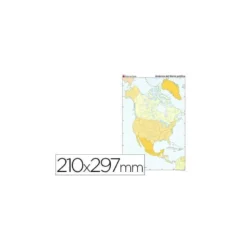 Mapa mudo de America del Norte politico