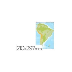 Mapa mudo de America del Sur fisico