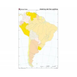 Mapa mudo de America del Sur politico