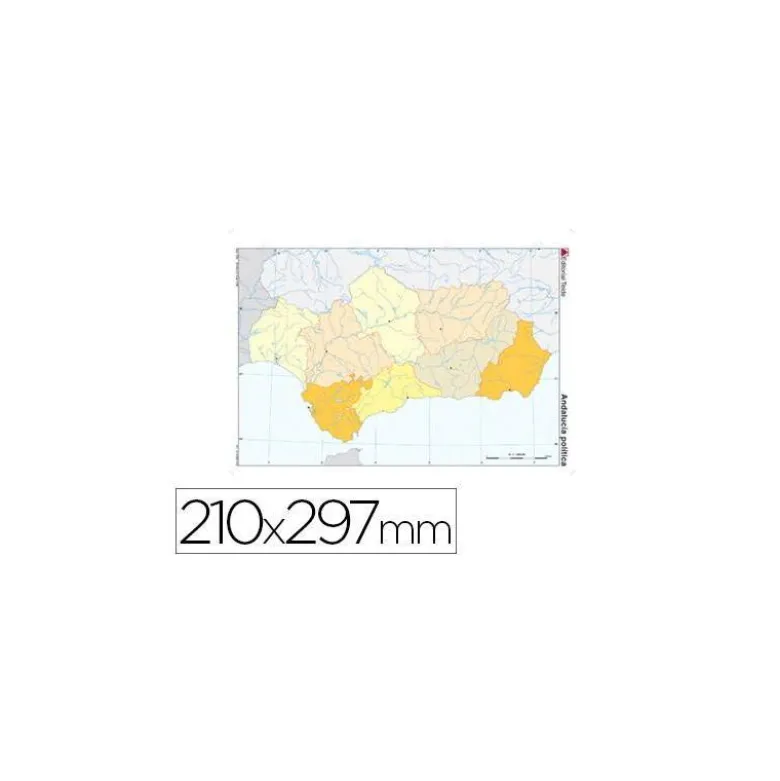 Mapa mudo de Andalucia politico