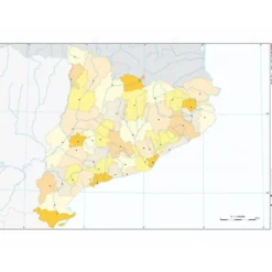 Mapa mudo de Cataluña politico