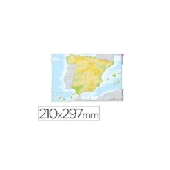 Mapa mudo de España fisico