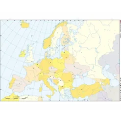 Mapa mudo de Europa politico