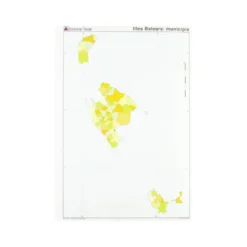 Mapa Mudo de Islas Baleares DIN A4 Político Color