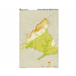 Mapa mudo de Madrid fisico
