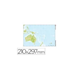 Mapa mudo de Oceania fisico