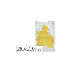 Mapa mudo físico Castilla León Tamaño Din A4