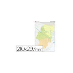 Mapa mudo político Aragón Tamaño Din A4