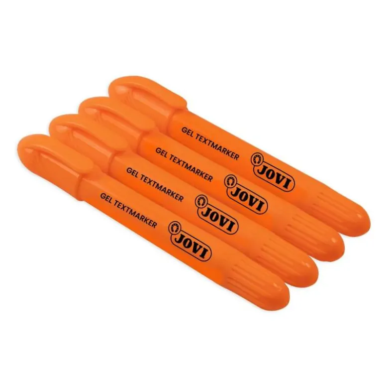 MARCADOR DE CERA GEL JOVI FLUORESCENTE NARANJA CAJA DE 12 UNIDADES