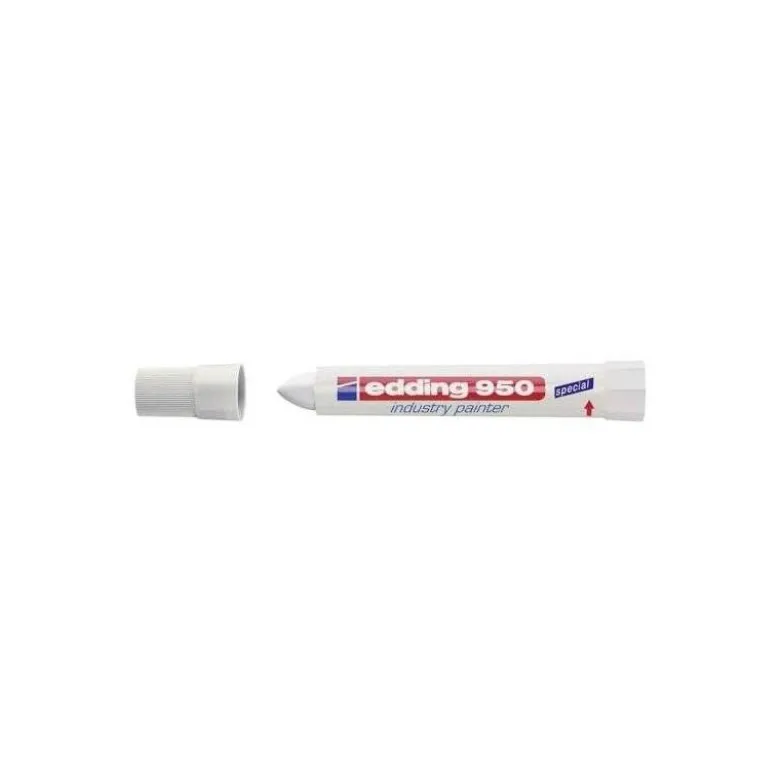 MARCADOR EDDING PERMANENTE 950 PASTA OPACA BLANCO PUNTA REDONDA 10 MM PARA SUPERFICIES OXIDADAS/RUGOSAS