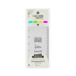 MARCAPAGINAS CARCHIVO INGENIOX POLIPROPILENO TRANSPARENTE/NEON 4 POSICIONES