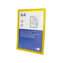 MARCO PORTA ANUNCIOS LIDERPAPEL MAGNETICO DIN A4 DORSO ADHESIVO REMOVIBLE COLOR AMARILLO