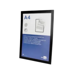 MARCO PORTA ANUNCIOS LIDERPAPEL MAGNETICO DIN A4 DORSO ADHESIVO REMOVIBLE COLOR NEGRO