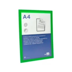 MARCO PORTA ANUNCIOS LIDERPAPEL MAGNETICO DIN A4 DORSO ADHESIVO REMOVIBLE COLOR VERDE
