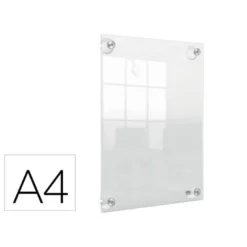 MARCO PORTA ANUNCIOS NOBO ACRILICO TRANSPARENTE MURAL REMOVIBLE DIN A4 SIN MARCO 261X24X346 MM