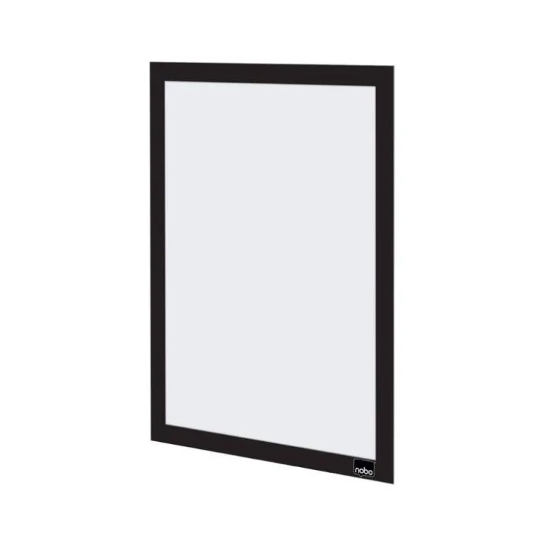 MARCO PORTA ANUNCIOS NOBO DIN A4 MARCO MAGNETICO AUTOADHESIVO COLOR NEGRO PACK DE 2 UNIDADES