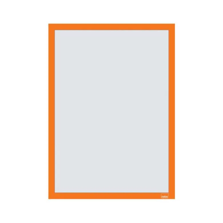 MARCO PORTA ANUNCIOS NOBO DIN A3 MARCO MAGNETICO AUTOADHESIVO COLOR NARANJA PACK DE 2 UNIDADES