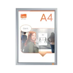 MARCO PORTA ANUNCIOS NOBO IMPRESSION PRO DIN A4 MARCO DE CLIP ALUMINIO 235X13X325 MM