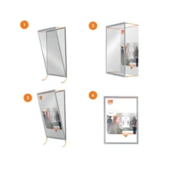 MARCO PORTA ANUNCIOS NOBO IMPRESSION PRO DIN A4 MARCO DE CLIP ALUMINIO 235X13X325 MM