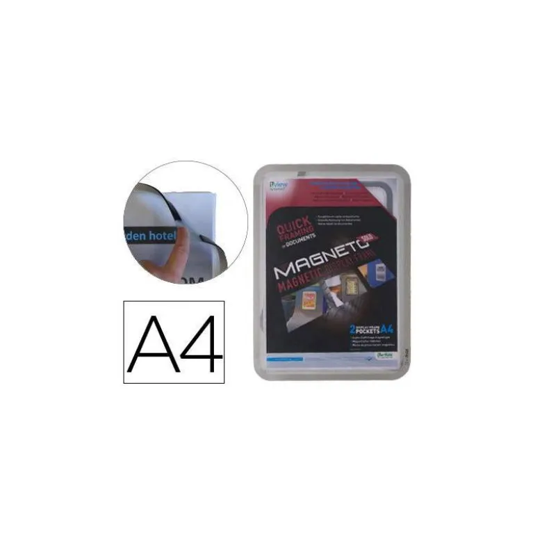 Marco Tarifold Din A4 magnetico color gris pack de 2
