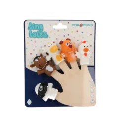 MARIONETAS DE DEDOS IMAGINOVO TINY TALES PVC GRANJA BLISTER DE 5 UNIDADES SURTIDAS