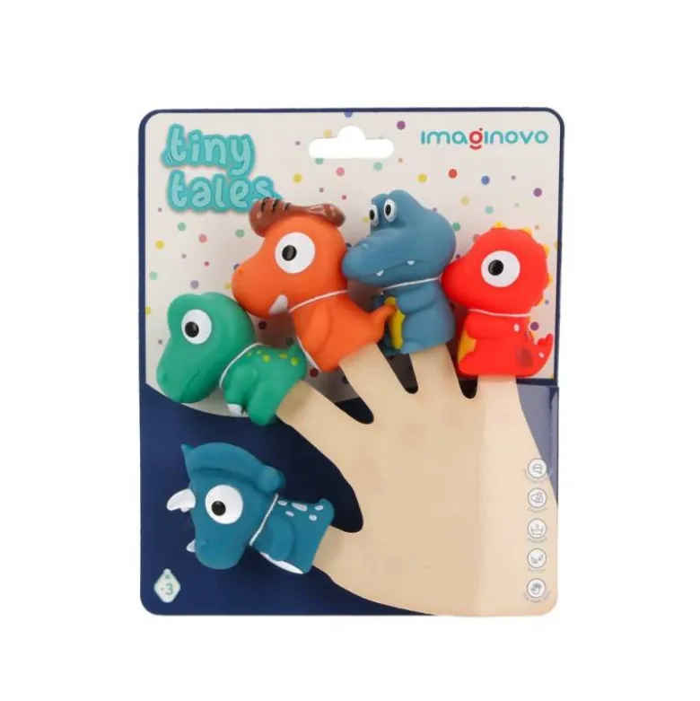 MARIONETAS DE DEDOS IMAGINOVO TINY TALES PVC EXPOSITOR DE CARTON SOBREMESA 10 UNIDADES SURTIDAS 360X235X320 MM