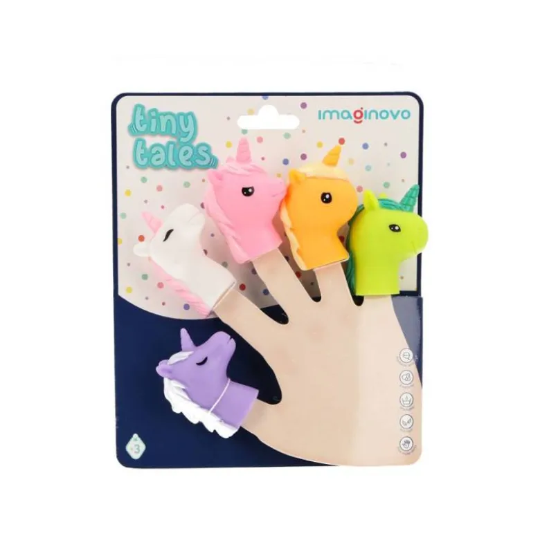 MARIONETAS DE DEDOS IMAGINOVO TINY TALES PVC EXPOSITOR DE CARTON SOBREMESA 10 UNIDADES SURTIDAS 360X235X320 MM