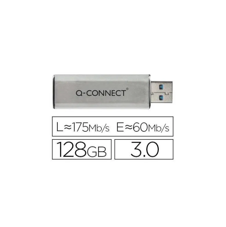Memoria USB marca Q-Connect Flash 128 GB USB 3.0