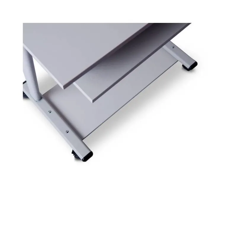 MESA ORDENADOR ROCADA RD-9100 SISTEMA BLOQUEO CON RUEDAS ESTRUCTURA METALICA CON BANDEJA TECLADO EXTRAIBLE