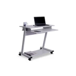 MESA ORDENADOR ROCADA RD-9100 SISTEMA BLOQUEO CON RUEDAS ESTRUCTURA METALICA CON BANDEJA TECLADO EXTRAIBLE