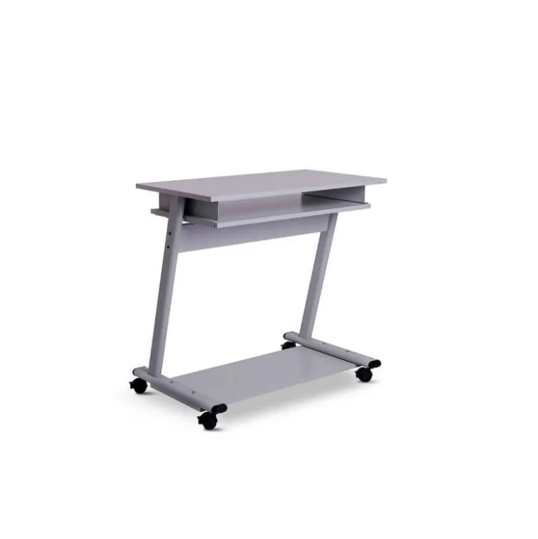 MESA ORDENADOR ROCADA RD-9100 SISTEMA BLOQUEO CON RUEDAS ESTRUCTURA METALICA CON BANDEJA TECLADO EXTRAIBLE