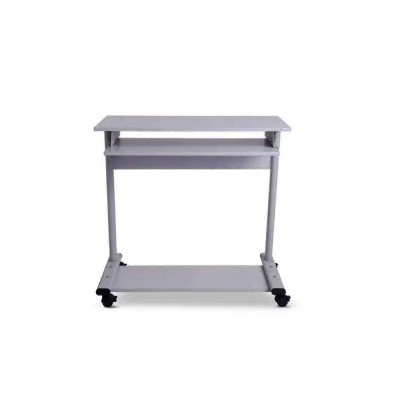 MESA ORDENADOR ROCADA RD-9100 SISTEMA BLOQUEO CON RUEDAS ESTRUCTURA METALICA CON BANDEJA TECLADO EXTRAIBLE